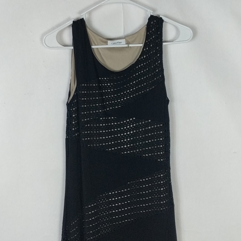 Calvin klein long black dress size 6